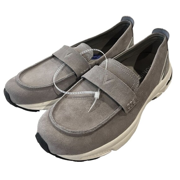 Vionic size 8.5 23walk Loafer Walking Shoes Women Paloma Grey Suede Flats NEW - Picture 1 of 16